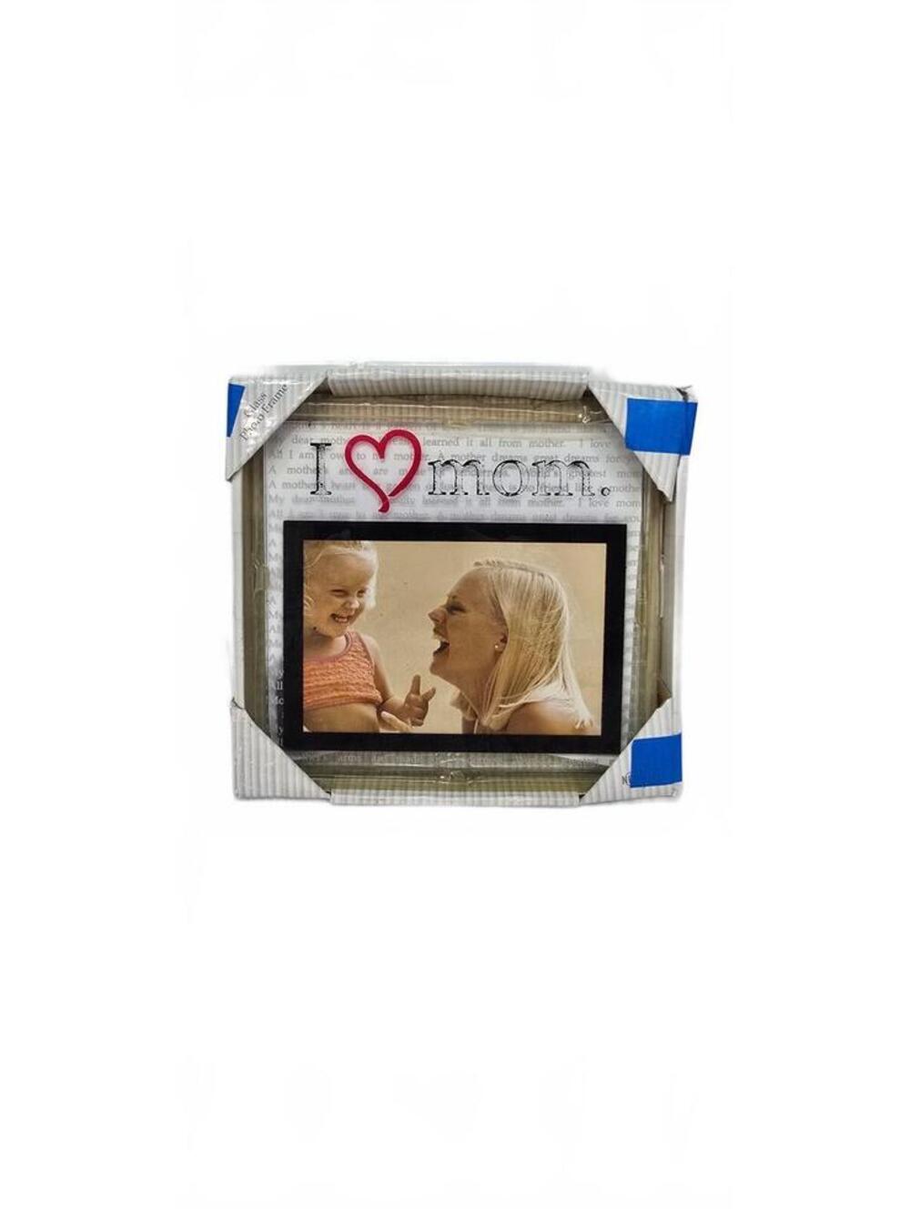New View I Love Mom Glass Photo Frame for 4x6 Photo